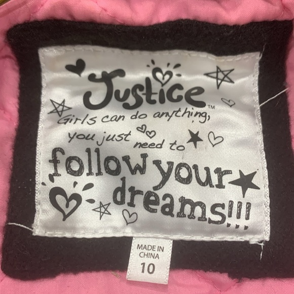Justice Kids Black Jacket with Pink Hood
Size 10 - Picture 3 of 7